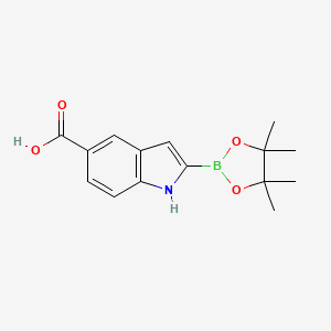 2-(tetramethyl-1,3,2-dioxaborolan-2-yl)-1H-indole-5-carboxylic acid