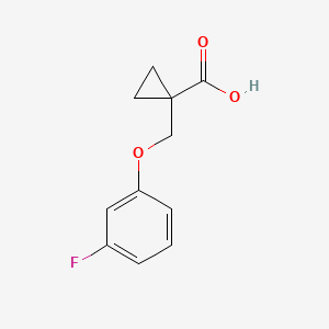 1-[(3-Fluorophenoxy)methyl]cyclopropane-1-carboxylic acid