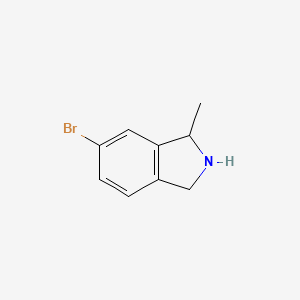 molecular formula C9H10BrN B7964515 6-Bromo-1-methyl-2,3-dihydro-1H-isoindole 