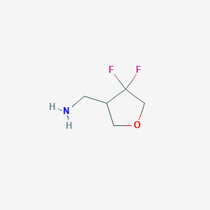 molecular formula C5H9F2NO B7965121 (4,4-Difluorooxolan-3-yl)methanamine 