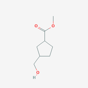 molecular formula C8H14O3 B7965401 Methyl 3-(hydroxymethyl)cyclopentanecarboxylate 