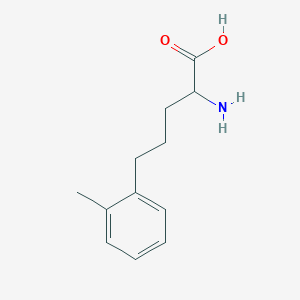 molecular formula C12H17NO2 B7965570 2-Amino-5-(2-methylphenyl)pentanoic acid 