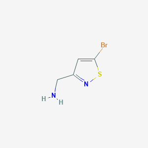 molecular formula C4H5BrN2S B7965646 C-(5-Bromo-isothiazol-3-yl)-methylamine 