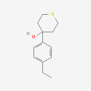 molecular formula C13H18OS B7965742 4-(4-Ethylphenyl)thian-4-ol 