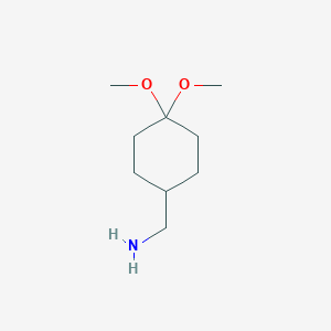 molecular formula C9H19NO2 B7965828 (4,4-Dimethoxycyclohexyl)methanamine 