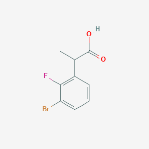 molecular formula C9H8BrFO2 B7966130 2-(3-Bromo-2-fluorophenyl)propanoic acid 