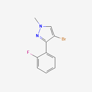 molecular formula C10H8BrFN2 B7966149 4-bromo-3-(2-fluorophenyl)-1-methyl-1H-pyrazole 