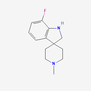 molecular formula C13H17FN2 B7966233 7-Fluoro-1'-methylspiro[indoline-3,4'-piperidine] 