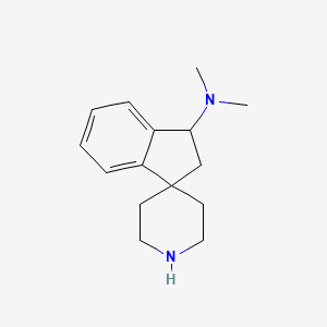 molecular formula C15H22N2 B7966255 N,N-Dimethyl-2,3-dihydrospiro[indene-1,4'-piperidin]-3-amine 