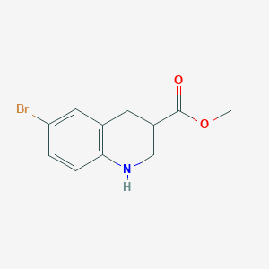 molecular formula C11H12BrNO2 B7966285 Methyl 6-bromo-1,2,3,4-tetrahydroquinoline-3-carboxylate 