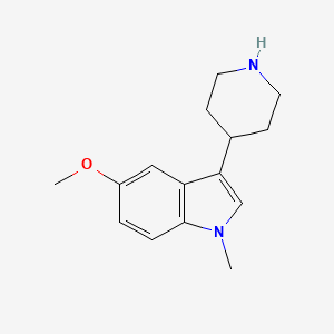molecular formula C15H20N2O B7966302 5-methoxy-1-methyl-3-(piperidin-4-yl)-1H-indole 