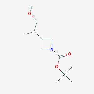 molecular formula C11H21NO3 B7966810 Tert-butyl 3-(1-hydroxypropan-2-yl)azetidine-1-carboxylate 