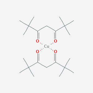 molecular formula C22H40CuO4 B079674 Bis(2,2,6,6-tetramethyl-3,5-heptanedionato) Cu(II) CAS No. 14040-05-2