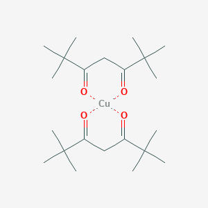 molecular formula C22H38CuO4 B079674 Bis(2,2,6,6-tetramethyl-3,5-heptanedionato)copper CAS No. 14040-05-2