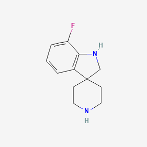 molecular formula C12H15FN2 B7967486 7-Fluorospiro[indoline-3,4'-piperidine] 