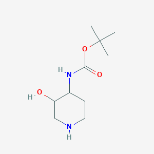 molecular formula C10H20N2O3 B7967965 tert-butyl N-(3-hydroxy-4-piperidyl)carbamate 