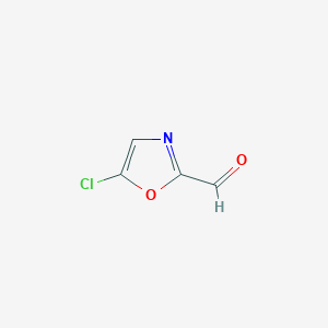 molecular formula C4H2ClNO2 B7968123 5-Chloro-1,3-oxazole-2-carbaldehyde 