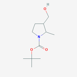 molecular formula C11H21NO3 B7968286 Tert-butyl 3-(hydroxymethyl)-2-methylpyrrolidine-1-carboxylate 