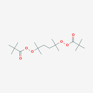 molecular formula C18H34O6 B079684 1,1,4,4-Tetramethyltetramethylene peroxypivalate CAS No. 13102-32-4