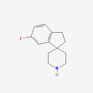 molecular formula C13H16FN B7969030 6-Fluoro-2,3-dihydrospiro[1H-indene-1,4'-piperidine] 