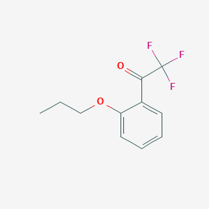 molecular formula C11H11F3O2 B7969241 2,2,2-Trifluoro-1-(2-propoxyphenyl)ethanone 