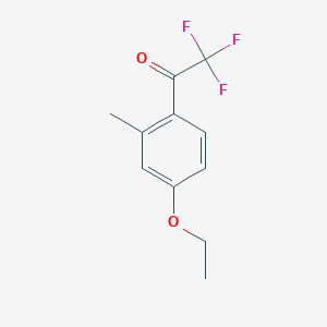 molecular formula C11H11F3O2 B7969284 1-(4-Ethoxy-2-methylphenyl)-2,2,2-trifluoroethanone 