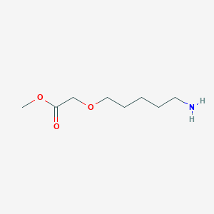 molecular formula C8H17NO3 B7969422 Methyl 2-[(5-aminopentyl)oxy]acetate HCl 