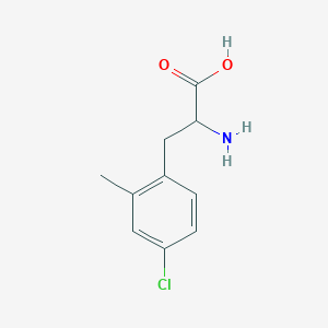 molecular formula C10H12ClNO2 B7969426 2-Amino-3-(4-chloro-2-methylphenyl)propanoic acid 