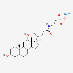molecular formula C26H44NNaO6S B7969988 sodium;2-[[(4R)-4-[(3R,10S,12S,13R,17R)-3,12-dihydroxy-10,13-dimethyl-2,3,4,5,6,7,8,9,11,12,14,15,16,17-tetradecahydro-1H-cyclopenta[a]phenanthren-17-yl]pentanoyl]amino]ethanesulfonate 