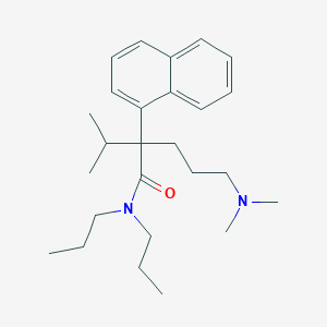 molecular formula C26H40N2O B079701 alpha-(3-(Dimethylamino)propyl)-N,N-dipropyl-alpha-isopropyl-1-naphthaleneacetamide CAS No. 14722-20-4