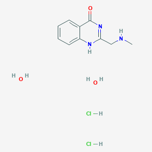 molecular formula C10H17Cl2N3O3 B7970619 2-(methylaminomethyl)-1H-quinazolin-4-one;dihydrate;dihydrochloride 