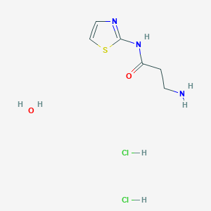 molecular formula C6H13Cl2N3O2S B7970892 N1-1,3-Thiazol-2-yl-beta-alaninamide dihydrochloride hydrate 
