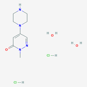 molecular formula C9H20Cl2N4O3 B7970900 2-methyl-5-(1-piperazinyl)-3(2H)-pyridazinone 
