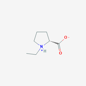 molecular formula C7H13NO2 B7971018 (2R)-1-ethylpyrrolidin-1-ium-2-carboxylate 