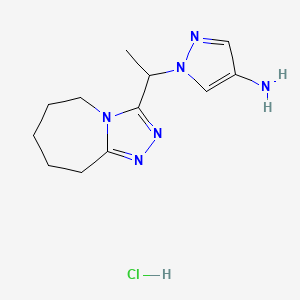 1-[1-(6,7,8,9-Tetrahydro-5H-[1,2,4]triazolo[4,3-a]azepin-3-yl)ethyl]-1h-pyrazol-4-amine hydrochloride