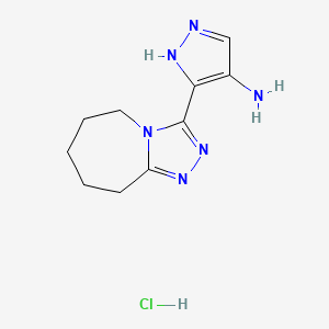 3-(6,7,8,9-Tetrahydro-5H-[1,2,4]triazolo[4,3-a]azepin-3-yl)-1h-pyrazol-4-amine hydrochloride