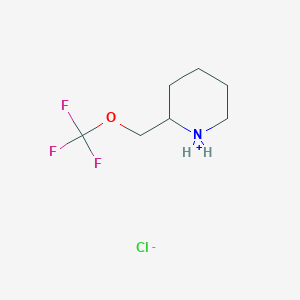 2-(Trifluoromethoxymethyl)piperidin-1-ium;chloride
