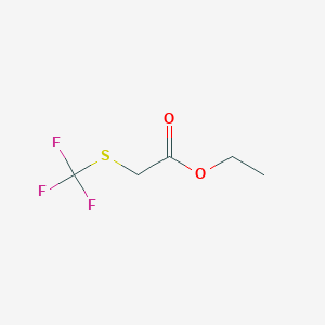 molecular formula C5H7F3O2S B7971148 Trifluoromethylsulfanyl-acetic acid ethyl ester CAS No. 65540-51-4