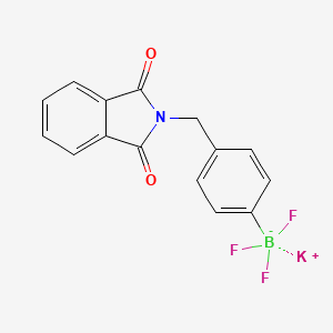 molecular formula C15H10BF3KNO2 B7971165 potassium {4-[(1,3-dioxo-2,3-dihydro-1H-isoindol-2-yl)methyl]phenyl}trifluoroboranuide 