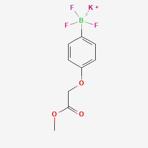molecular formula C9H9BF3KO3 B7971172 Potassium trifluoro[4-(2-methoxy-2-oxoethoxy)phenyl]boranuide 