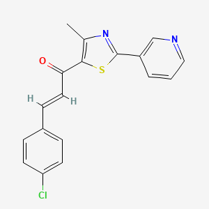 (2E)-3-(4-chlorophenyl)-1-[4-methyl-2-(pyridin-3-yl)-1,3-thiazol-5-yl]prop-2-en-1-one