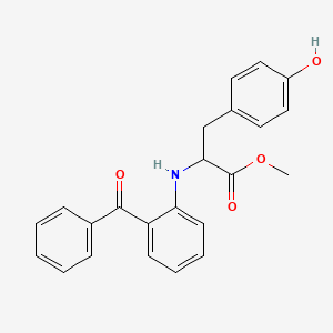 molecular formula C23H21NO4 B7971204 Methyl 2-[(2-benzoylphenyl)amino]-3-(4-hydroxyphenyl)propanoate 