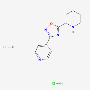 4-(5-Piperidin-2-yl-1,2,4-oxadiazol-3-yl)pyridine dihydrochloride