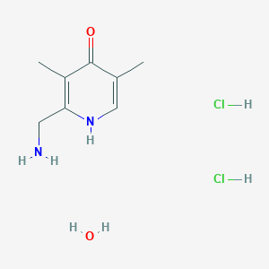 molecular formula C8H16Cl2N2O2 B7971292 2-(Aminomethyl)-3,5-dimethyl-4(1h)-pyridinone dihydrochloride hydrate 