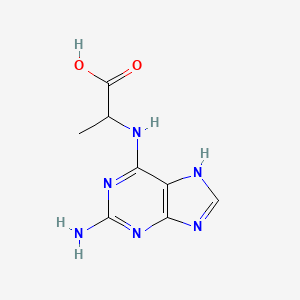 molecular formula C8H10N6O2 B7971747 N-(2-amino-9H-purin-6-yl)alanine 
