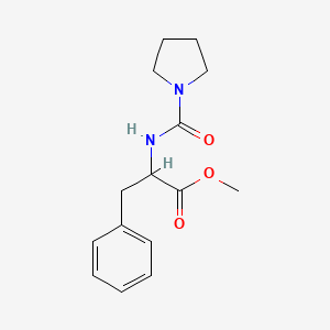 molecular formula C15H20N2O3 B7971894 Methyl (2S)-3-phenyl-2-[(pyrrolidine-1-carbonyl)amino]propanoate 