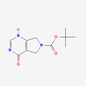molecular formula C11H15N3O3 B7972002 tert-butyl 4-oxo-5,7-dihydro-1H-pyrrolo[3,4-d]pyrimidine-6-carboxylate 