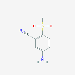 molecular formula C8H8N2O2S B7972267 5-AMINO-2-METHANESULFONYLBENZONITRILE 