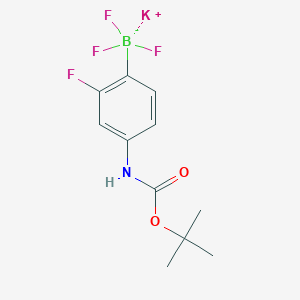 molecular formula C11H13BF4KNO2 B7972401 Potassium (4-BOC-amino-2-fluorophenyl)trifluoroboranuide 