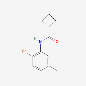 molecular formula C12H14BrNO B7973145 N-(2-Bromo-5-methylphenyl)cyclobutanecarboxamide 